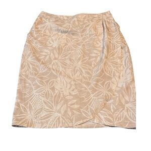 RipSkirt Beige Skirt with Hawaii Hawaiian Leaf Print